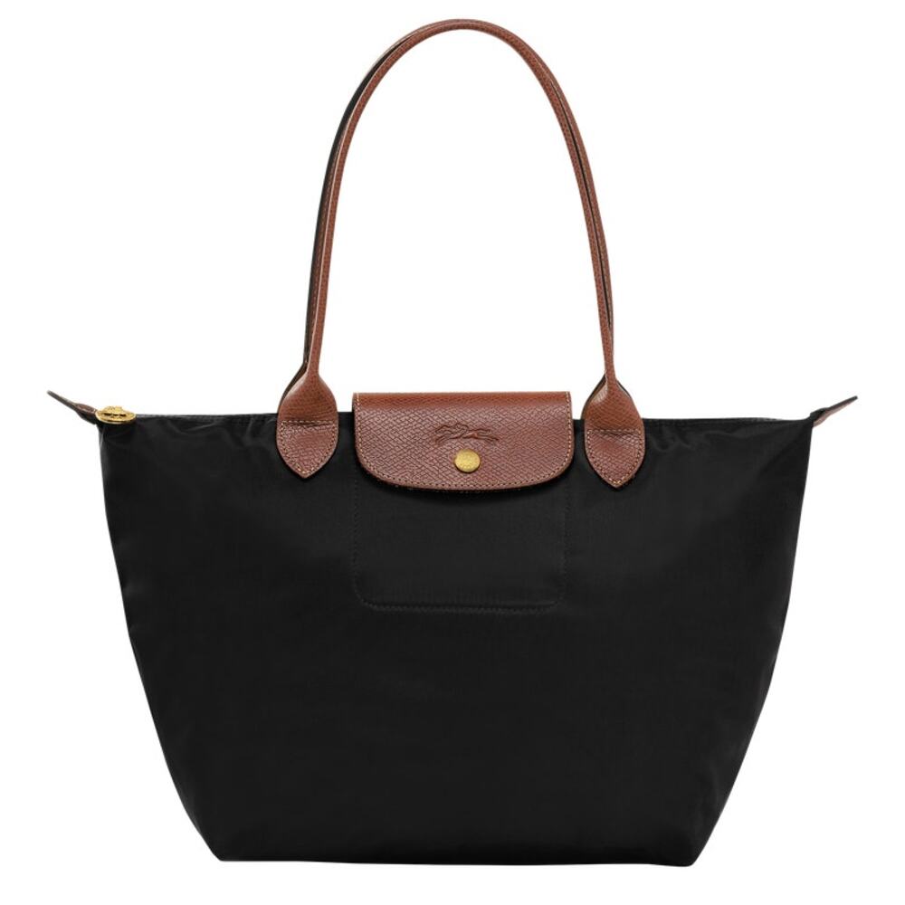 Longchamp Le Pliage Original M Tote Bag Black Canvas Classic Minimal Designer